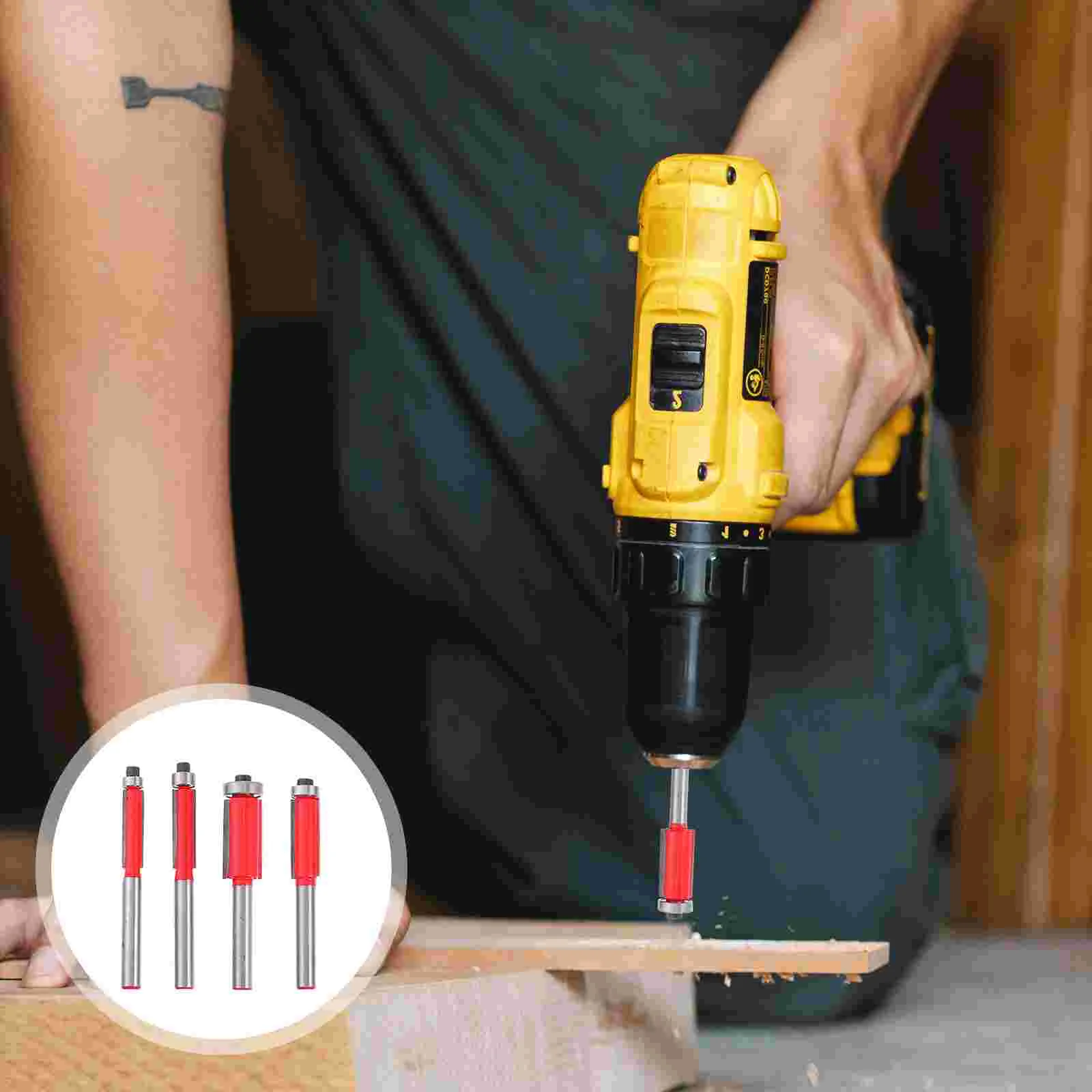 

Router Bit Flush Bits Trim Woodworking Trimming Patternset 1 4 Laminate Bearingcut Templates Cuts Trimmer Countersink Tool Mill