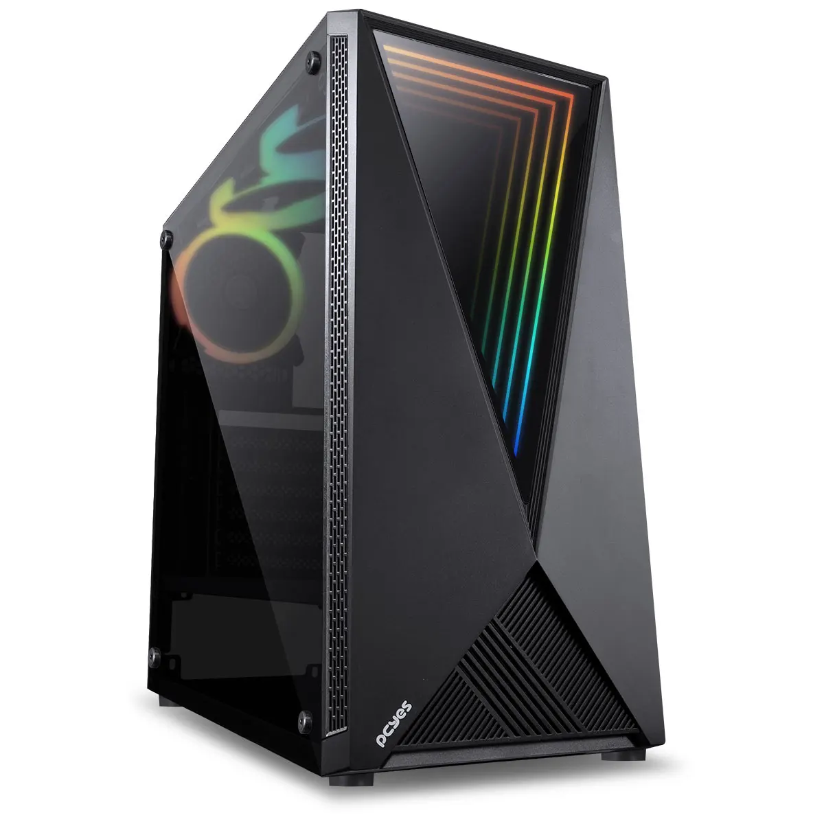 

MID-TOWER BLACK VECTOR 3 FANS SIDE RGB IN TEMPERED GLASS-VCPTRGB3FV