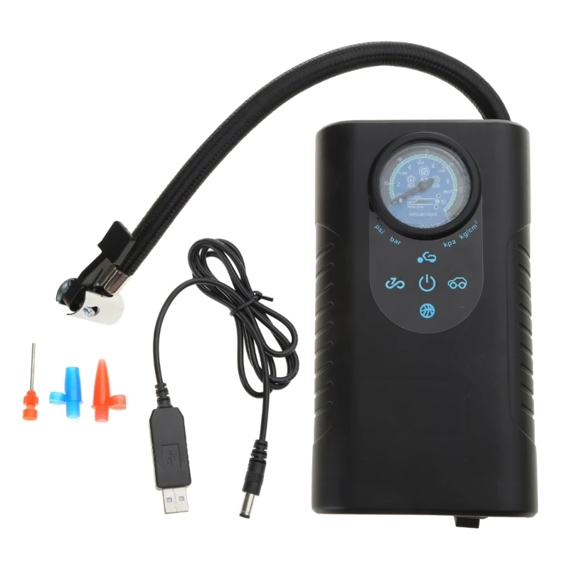 

Портативный воздушный компрессор для накачки шин 150PSI автомобильный велосипедный насос для шин с автоматическим отключением