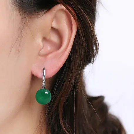 Элегантные Геометрические Кристаллы серьги из халцедона гладкие удобные