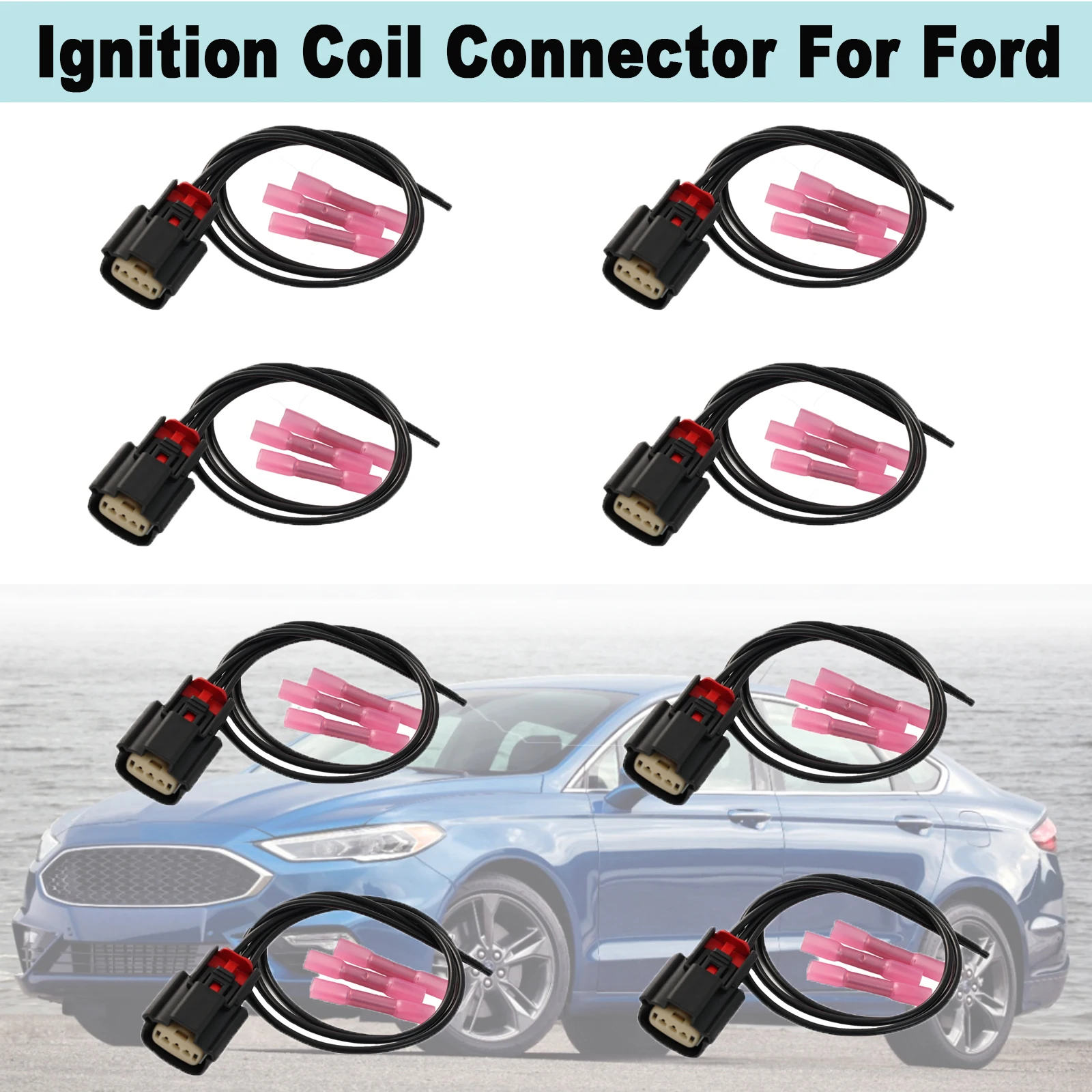 8X разъем катушки зажигания провод для Ford Edge Explorer F-150 F-350 Fusion Police Transit-150 Lincoln MKX MKZ