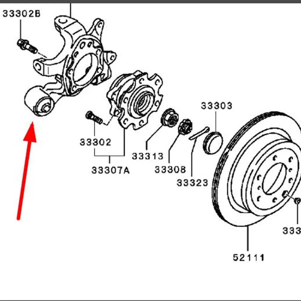 

1 Piece MR374675 Independent RR Suspension Arm Rubber For Pajero V73 V83 Bushing For Montero V87 V97 2000-2019 Chassis Rubber