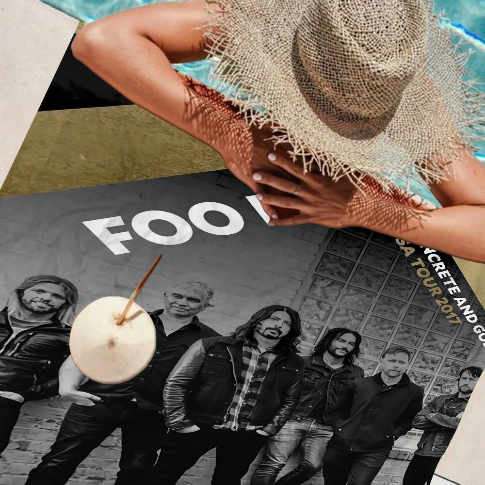 Foo Fighters Band Пляжное полотенце Красочные банные полотенца для девочек из