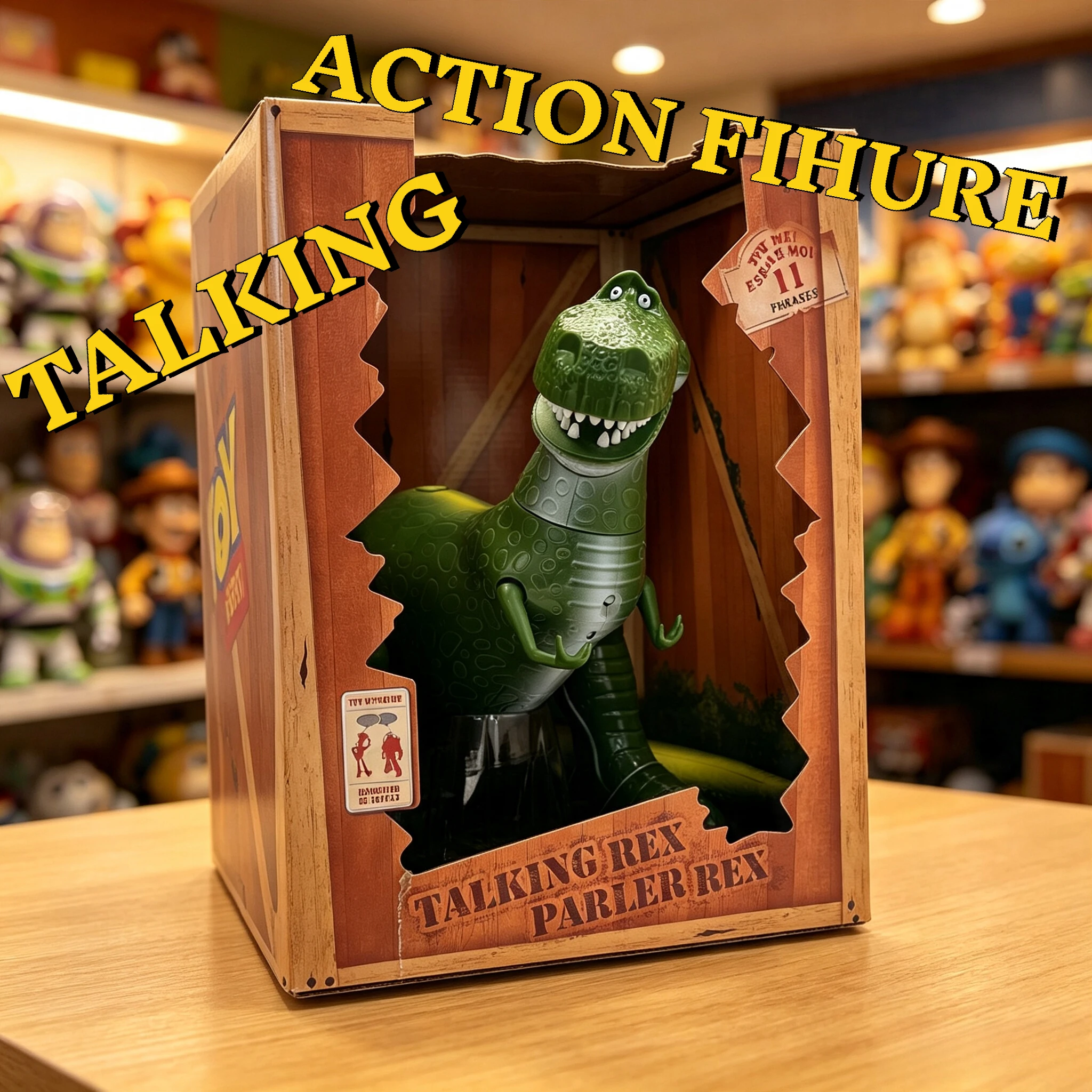 Коллекционная фигурка Hot Toys 34 см: Динозавр Рекс из «Истории игрушек», говорящая фигурка-экшен для подарка (art.: 3920dc4993e4f) - 3920dc4993e4f
