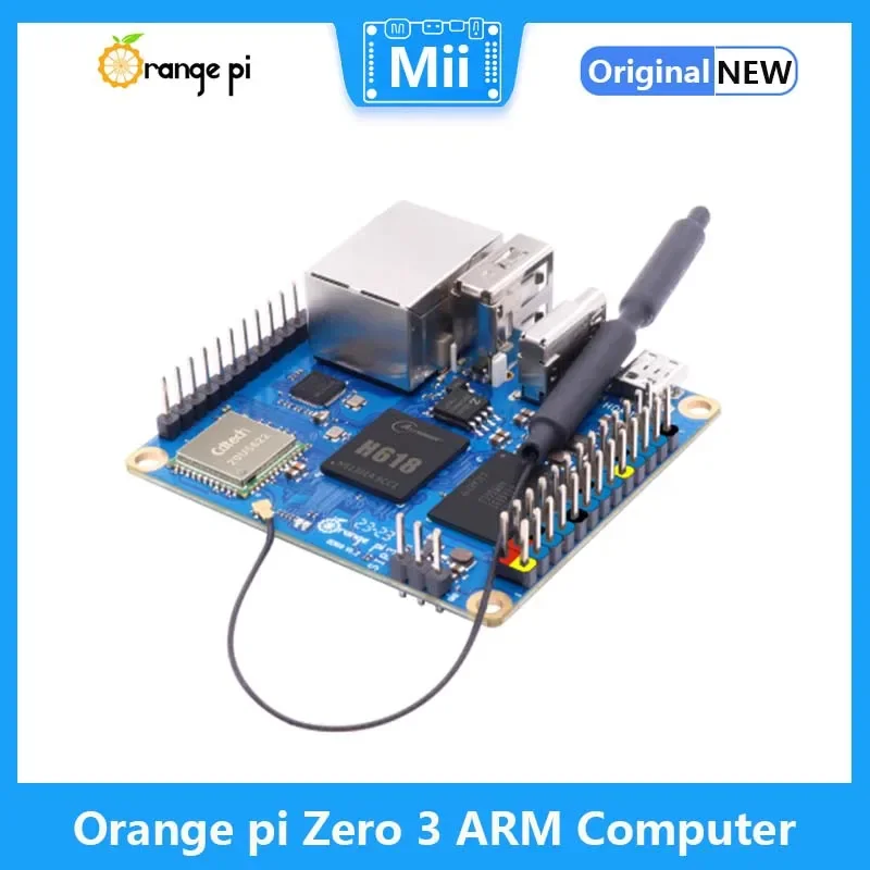 Плата разработки ARM Orange Pi Zero3 Allwinner H618 Cortex-A53 CPU 1G/1 5G/2G/4G LPDDR4 RAM Linux