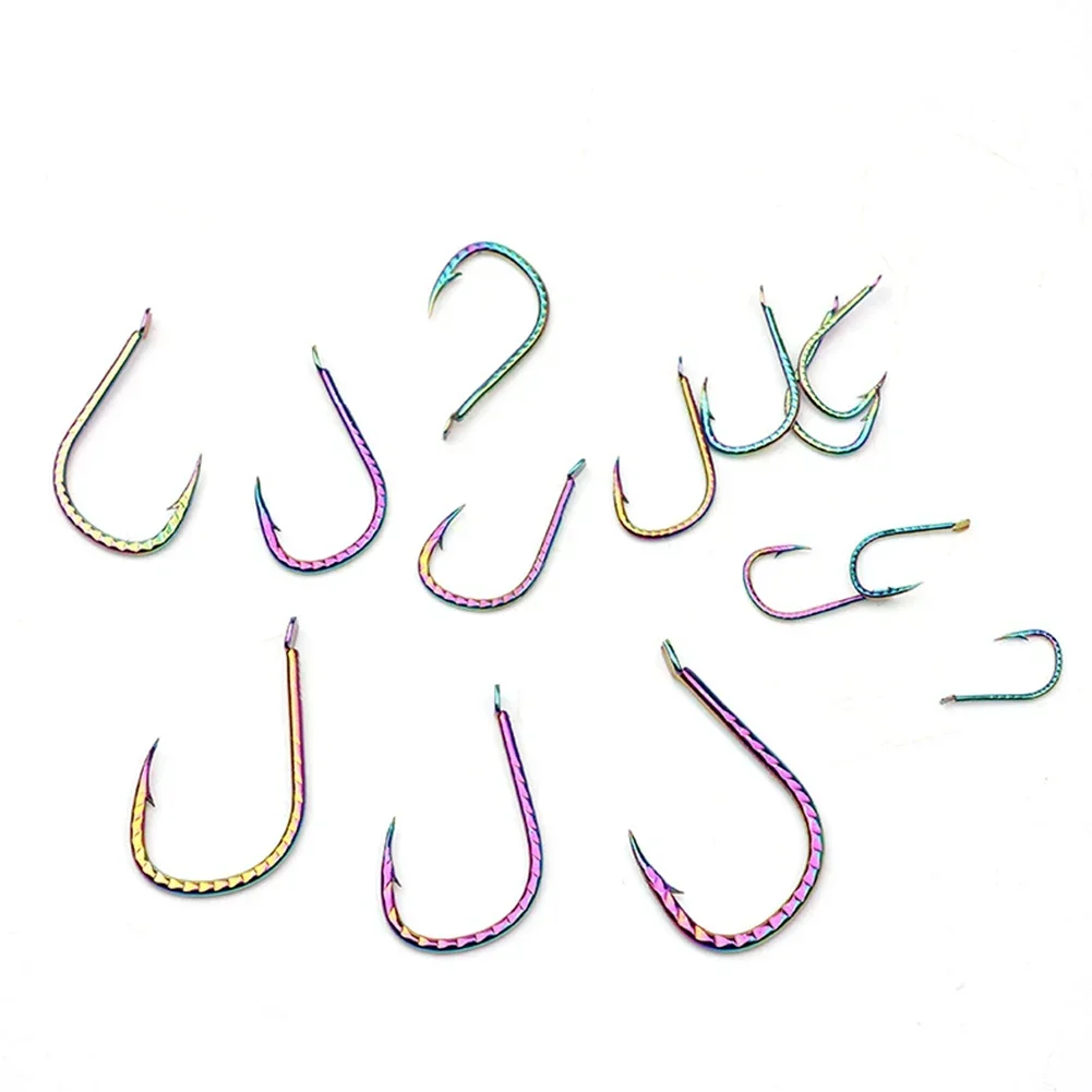 50 шт. рыболовные крючки красочные длинные ручки тонкий карась Izu рыболовный