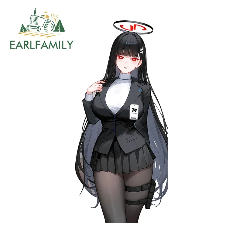 

EARLFAMILY 13 см X 5,9 см Tsukatsuki Rio автомобильные наклейки сексуальные черные шелковые наклейки в стиле хитай окклюзия царапины аниме декор для скейтборда