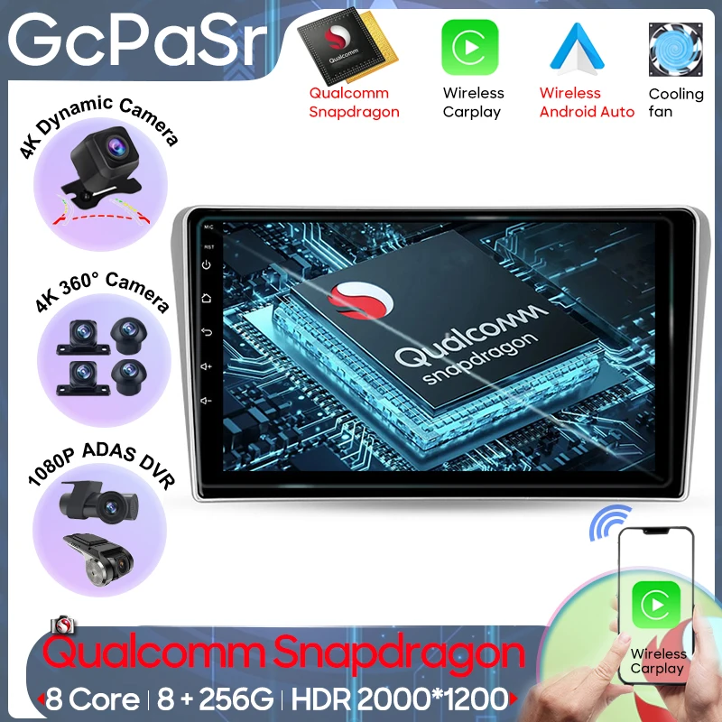 

Автомобильный радиоприемник Qualcomm Android 13 для Toyota Avensis T250 2 II 2003-2009, GPS-навигация, Android, стереозвук, Wi-Fi, BT, без DVD, 2din