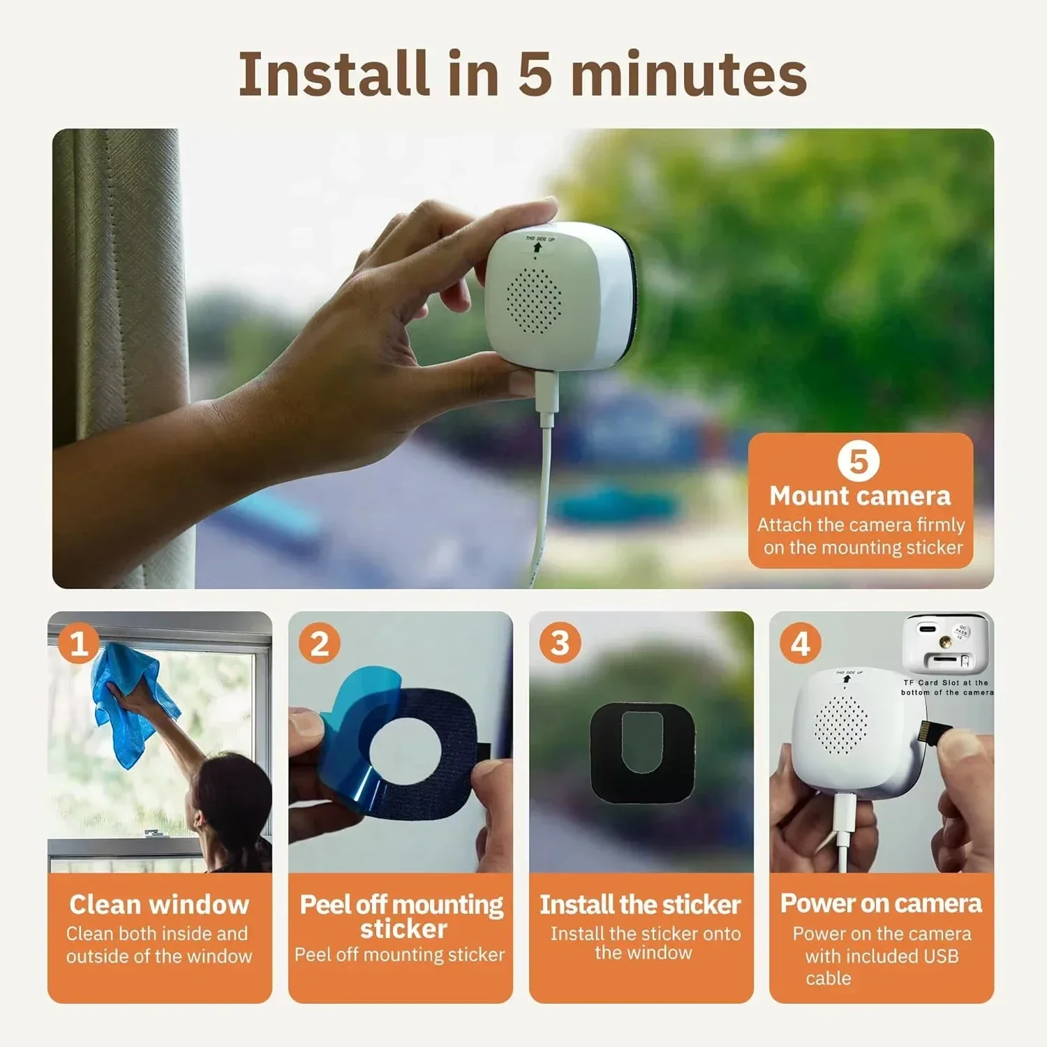 Миниатюрная беспроводная камера 1080P HD 2.45ГГц WiFi с ночным видением, видеокамера с удаленным мониторингом, записью голоса и функцией безопасности. (art.: 3920dcd4a7bc7) - 3920dcd4a7bc7