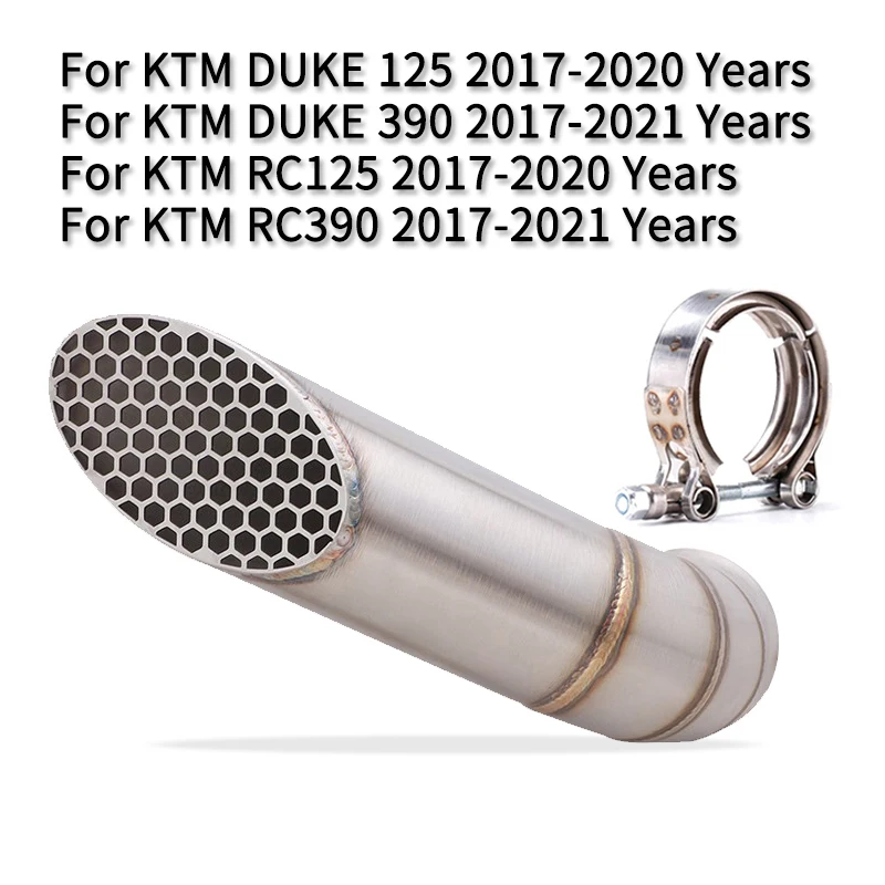 

Motorcycle Exhaust Muffler Moto Escape Silence Pipe For KTM DUKE 125 250 390 RC125 RC390 2017-2021 Years Without DB Killer