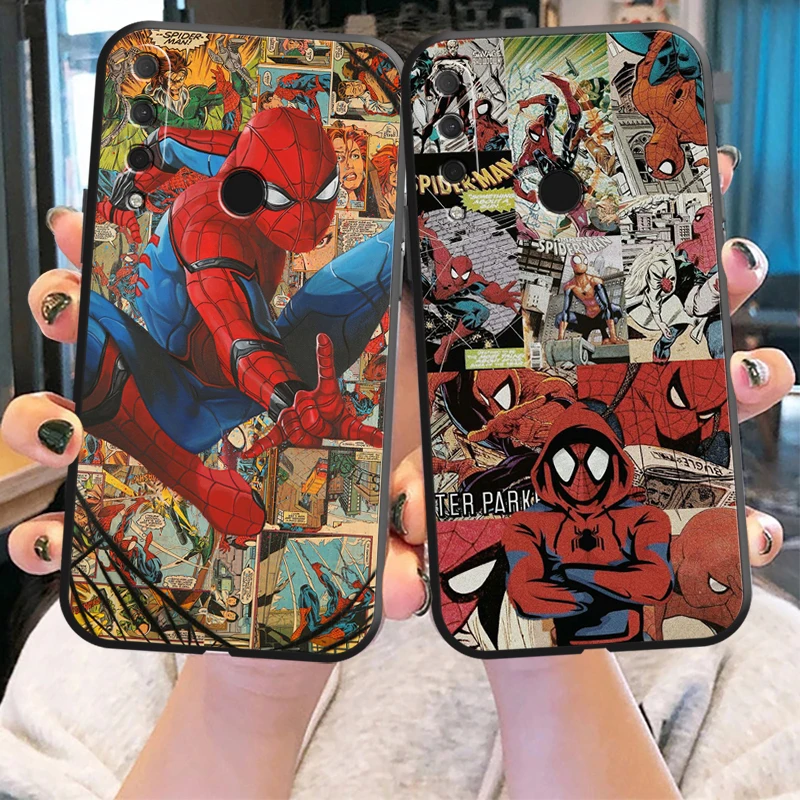 

Marvel's Spider-Man Phone Case For HUAWEI Honor 8X 9X 9 Lite 10 10X Lite 10i 9A TPU Coque Luxury Ultra Black Protective Soft
