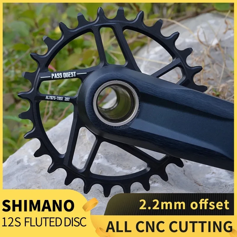 

PASS QUEST MTB 2.2mm offset Chainring Narrow Wide Bicycle Chainwheel for 30-40T for Shimano Boost M7100 M8100 M9100 12S Crankset