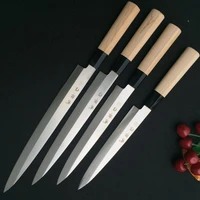 4pcs japanese sushi knife cooking sashimi knife slicing knife chefs boning knife with maple wooden handle cooking knives