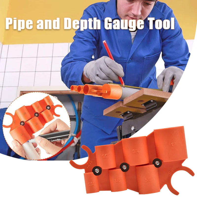 

Pipe Depth Gauge Tool ABS Installation Fitting Accessories for 0.25-1 Inch Pipes Connect Home Improvement Part Dropshipping