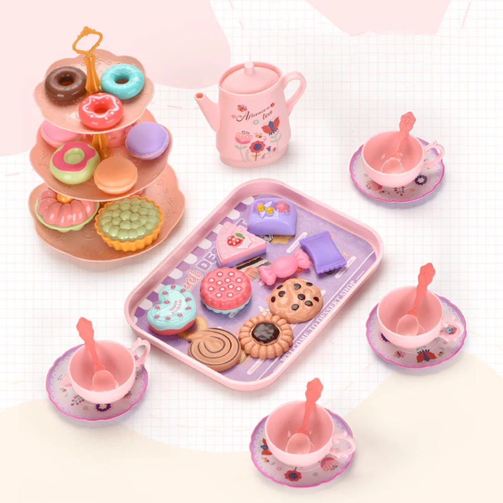 

1 Set Afternoon Tea Playthings Simulation Food Dessert Pretend Play Toy