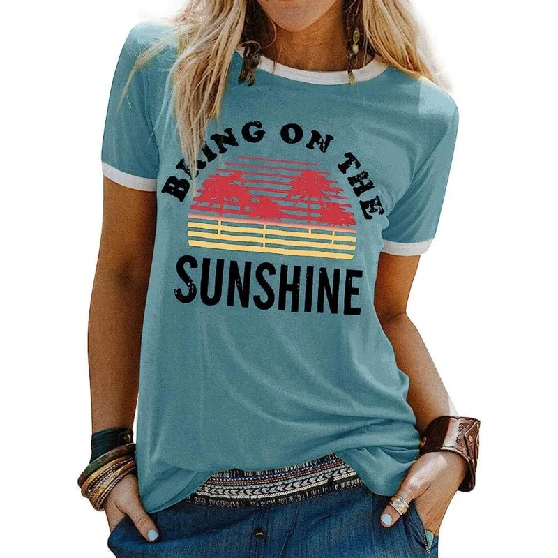 

Женская летняя футболка с забавным рисунком животных, Повседневная футболка с коротким рукавом, летняя Милая футболка с принтом, топы