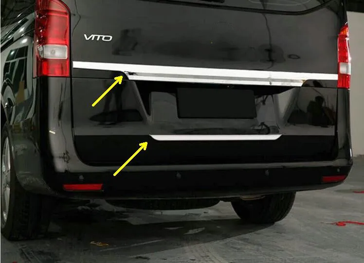 

For Mercedes-Benz V-Class V Class Vito W447 2016 2017 2018 2019 2020 2021 2022 ABS Chrome Rear Trunk Lid Cover Trim