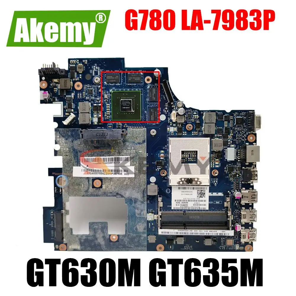 

LA-7983P Motherboard For Lenovo G780 Laptop motherboard Mainboard HM76 PGA989 DDR3 with GT630M GT635M 2GB GPU