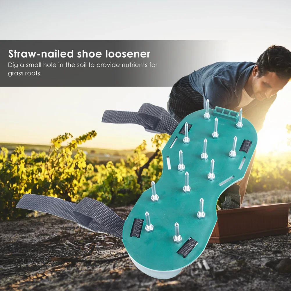 Зеленый Сад Двор Трава Аэраторы Пластиковые Шипы Для Обуви Скарификатор Газона