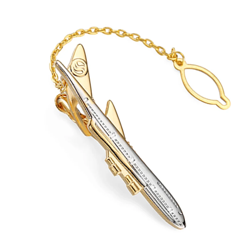 Мужской зажим для галстука в виде самолета