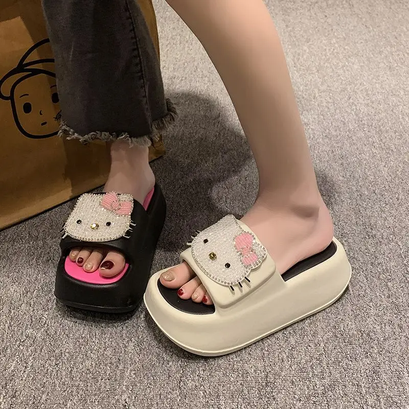 Женская летняя уличная одежда с мультяшным принтом Супер hello kitty новинка 2024