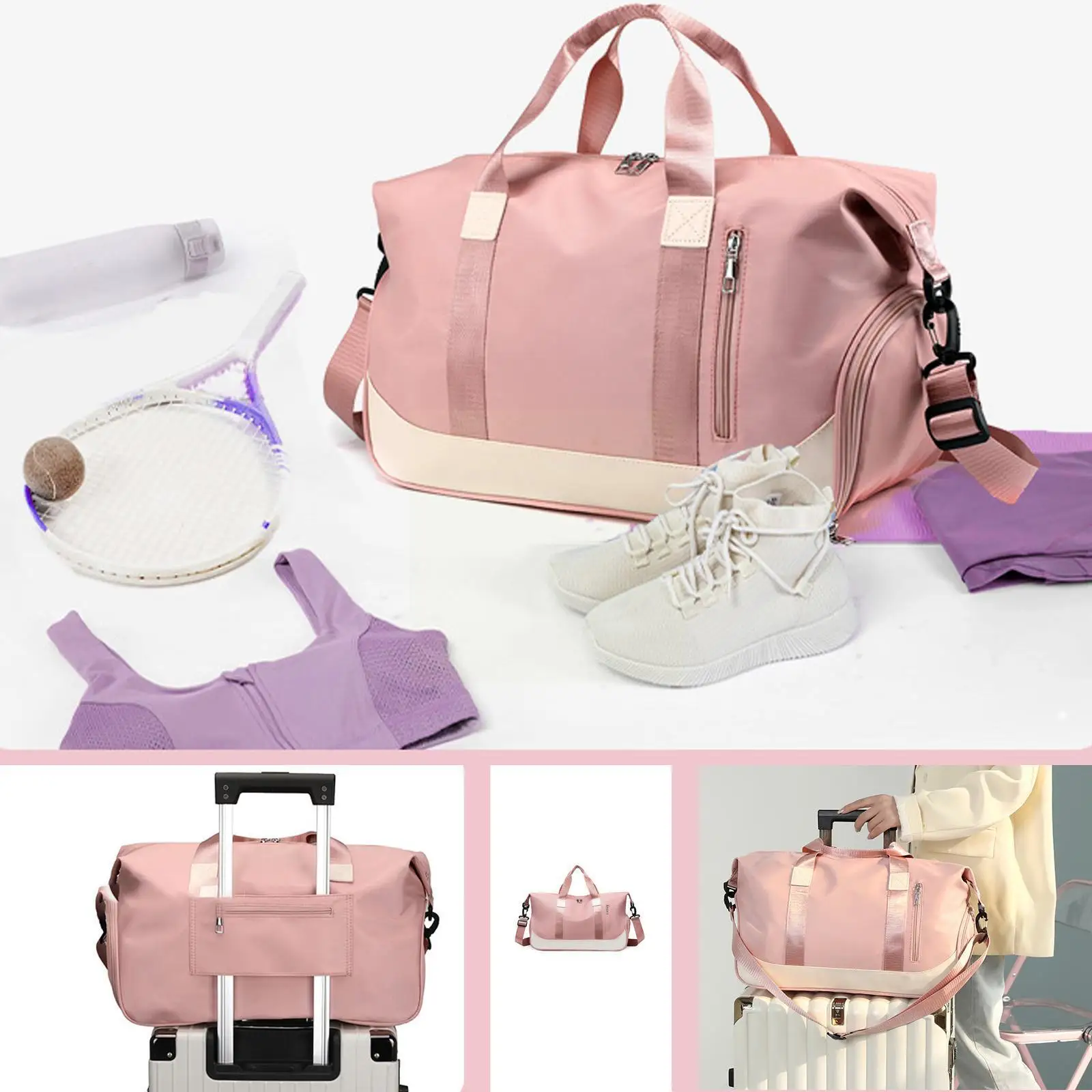 

Bag Travel Bag Dry Wet Seperated Bag Duffle Bag Sports Bag With Shoe Compartment For Sports Travel Men Women V1n7