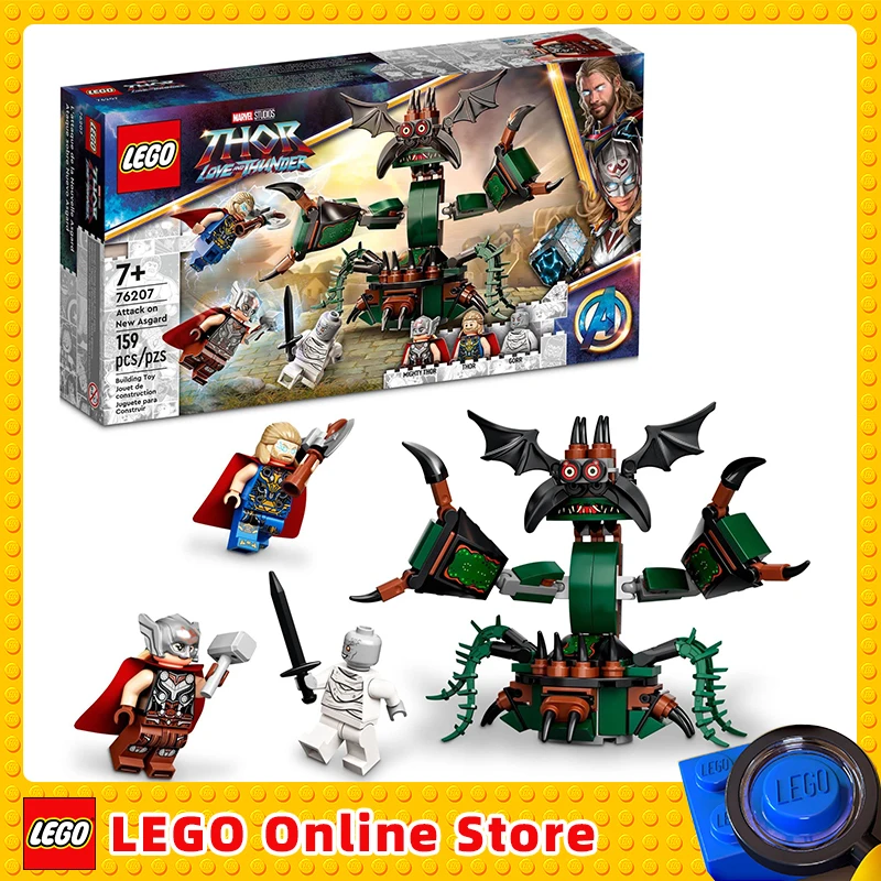 

LEGO & Marvel Attack on New Asgard 76207 Building Kit; Thor Construction Toy with 2 Minifigures for Kids Aged 7+ (159 Pieces)