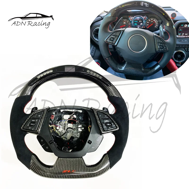 

2016 + Для CAMARO Custom LCD Screen Shift Light Carbon Fiber рулевое колесо