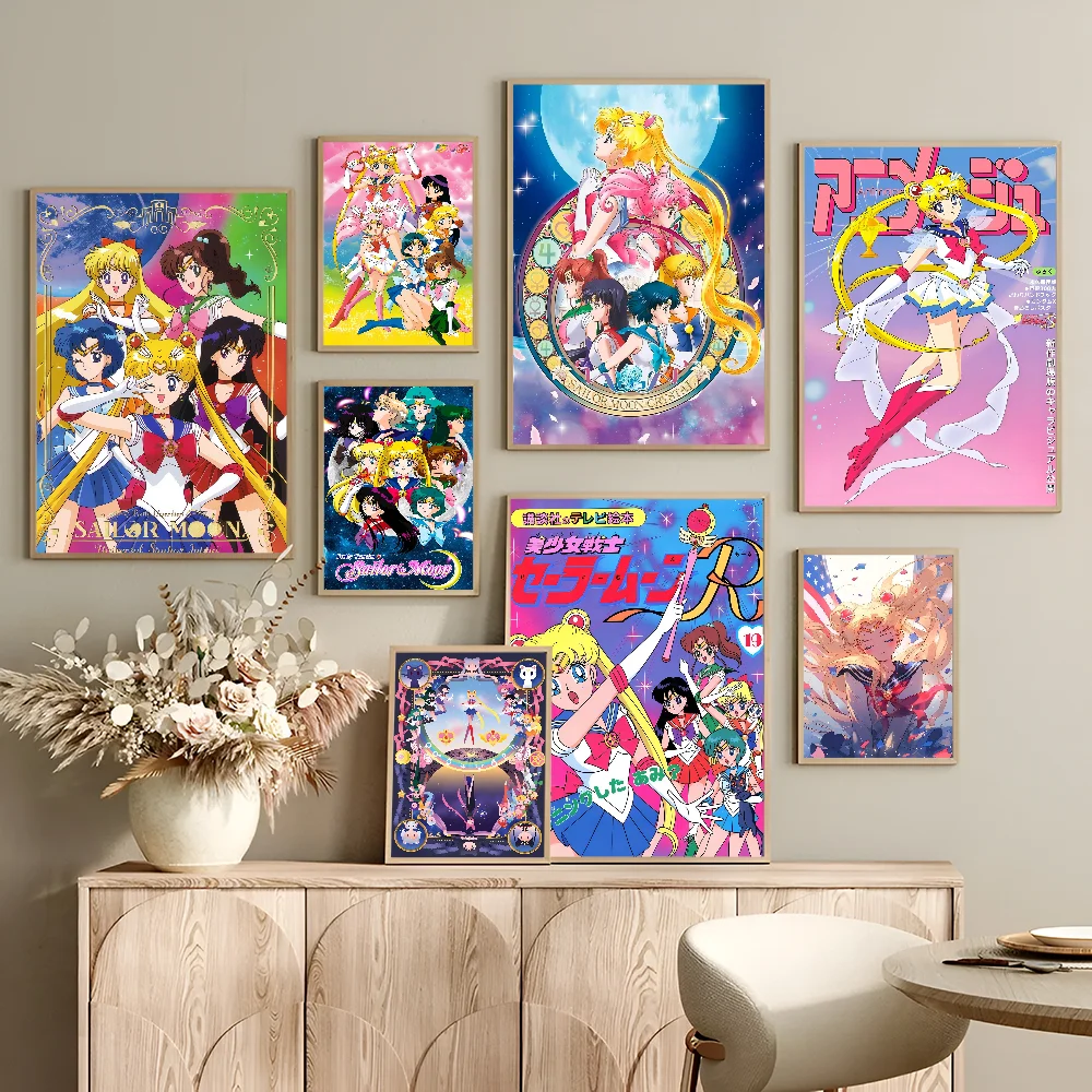 Милые моряки девушка самоклеящийся художественный постер белая бумага наклейка