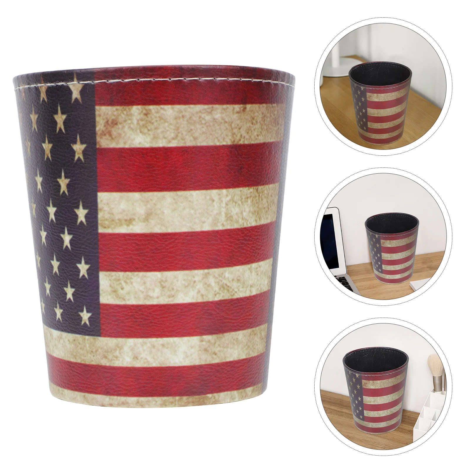 

Can Trash Garbage Bin Kitchen Waste Small Mini Containercans Bathroom Wastebasket Basket Desktop Decorative Slim Rubbish Vintage