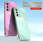 Металлическая квадратная Золотая рамка для Realme GT Master 8 7 GT Neo чехол для телефона Narzo 30, роскошная Мягкая силиконовая задняя крышка Coque