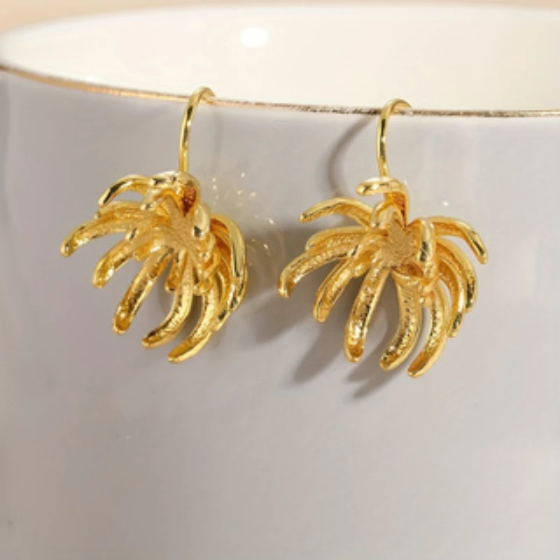 Индивидуальные висячие серьги в европейском и американском стиле с цветущими