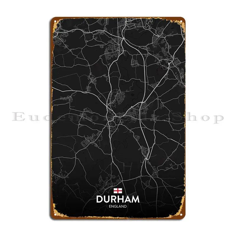 

Металлический знак Durham Uk, дизайнерское украшение, Настенная роспись, создание оловянного знака, плакат