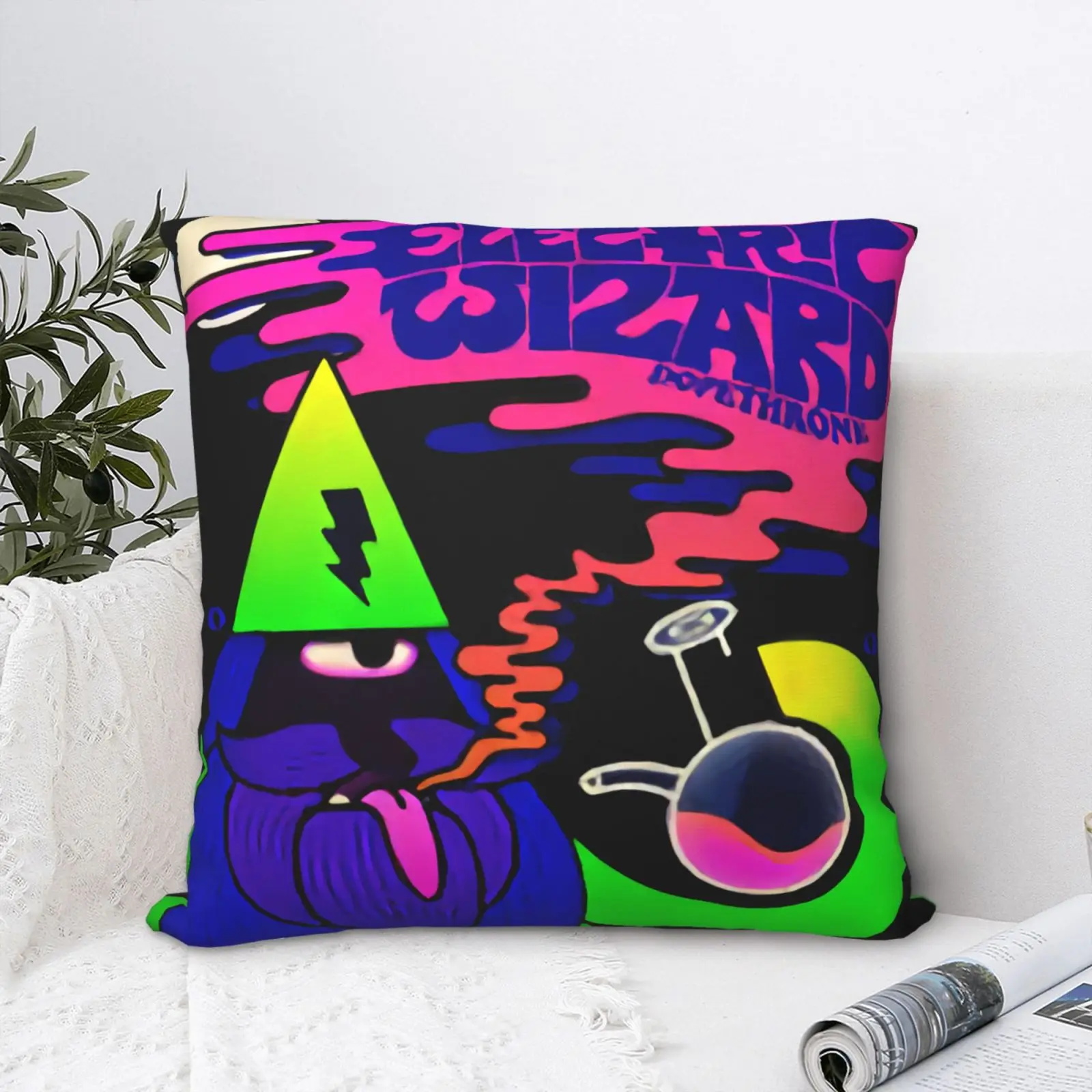 

Электрический волшебник, депетрон, металлическая подушка, чехол, кавайная декоративная подушка, чехол, черный большой винтажный Чехол для д...