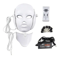7 colors light led facial mask with neck face care treatment beauty anti acne therapy face whitening skin rejuvenation machine