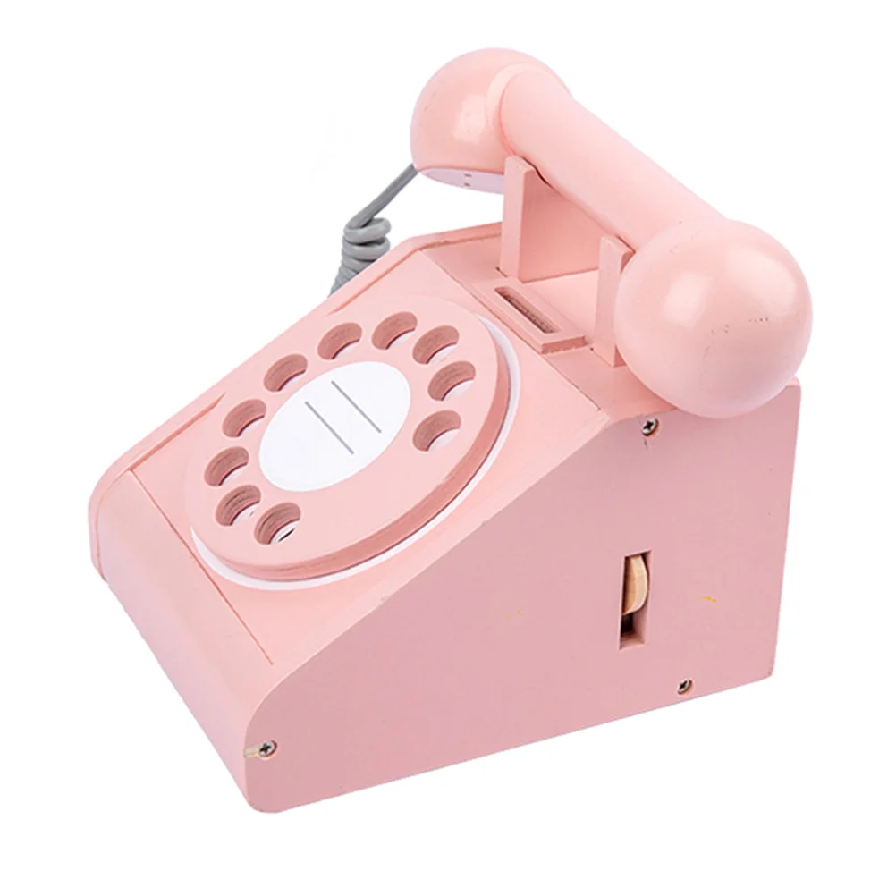 

Simulation Turntable Phone Simulated Telephone Mushroom Toy Wooden Toys Kids Cell Kids' Birthday Gift Girl