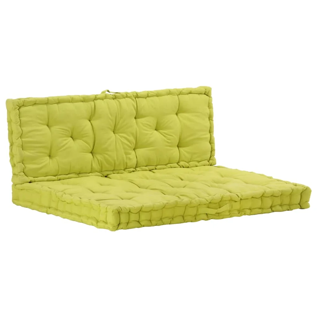 

2 pcs Cotton Green pallet floor cushions