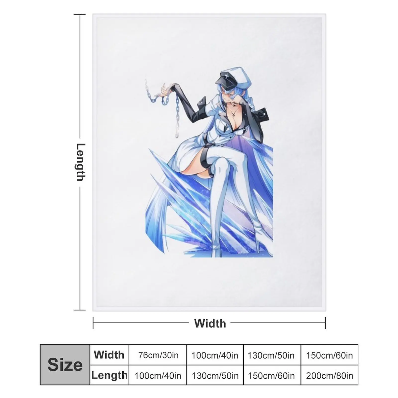 Одеяло Esdeath манга Waifu: Akame ga Kill декоративное одеяло для кемпинга