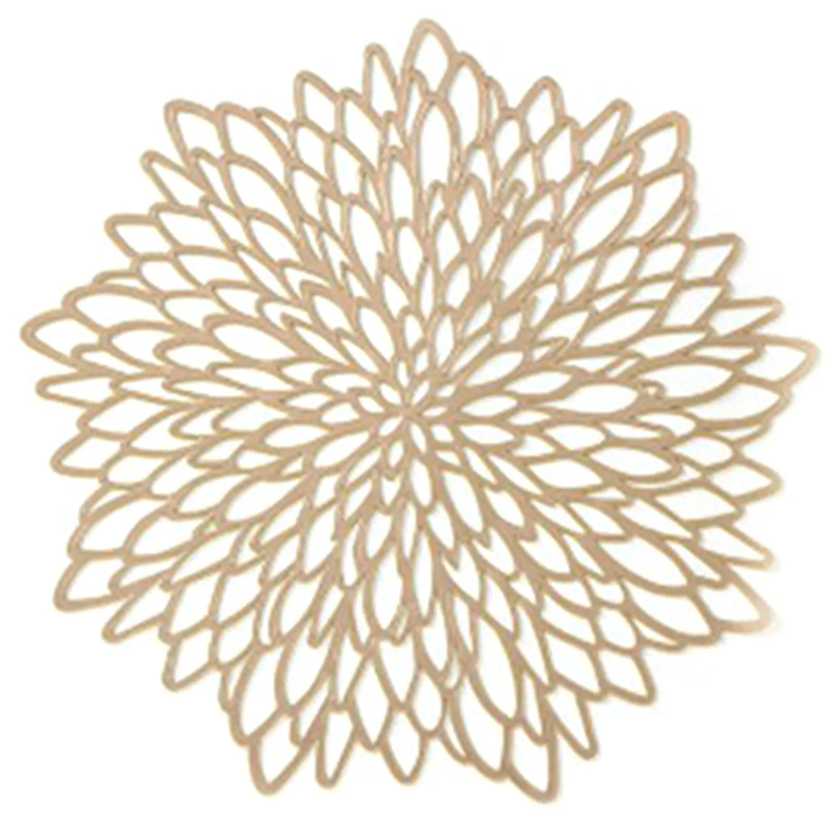 

8Pcs Placemats for Dining Table,Metal Hollow Gorgeous Table Mats for Wedding,Holiday Table Decoration,Gold