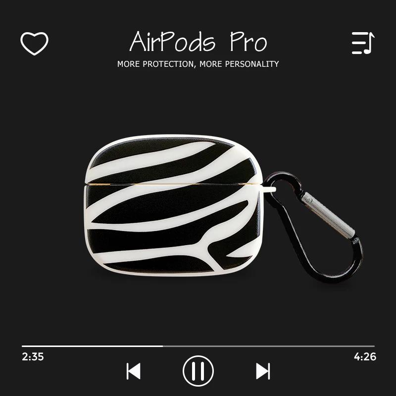 

Korean Art Retro Zebra Pattern Earphone Soft case For Apple Airpods 1 2 Pro 3 Wireless Headset Box Cover