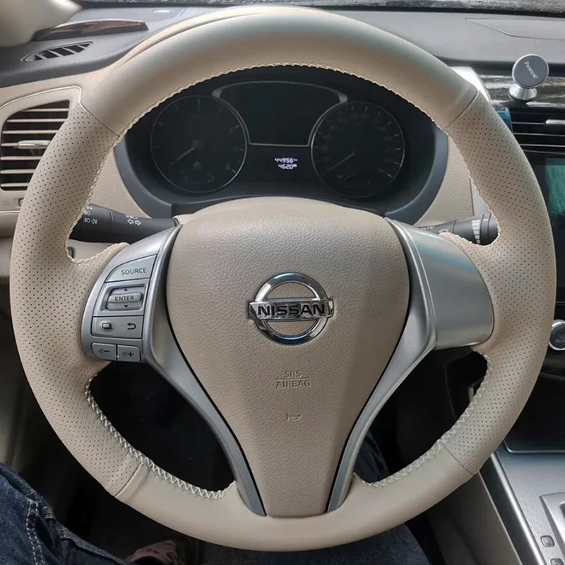 

Оплетка на руль автомобиля на заказ, 100% подходит для Nissan Teana Altima 2013-2018 X-Trail 2014-2017 Qashqai 2014 2015-2017 Rogue
