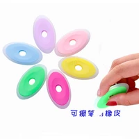 8pcs kawaii color oval erasable special rubber erasable gel pen correction supplies school office cute stationery kids gifts