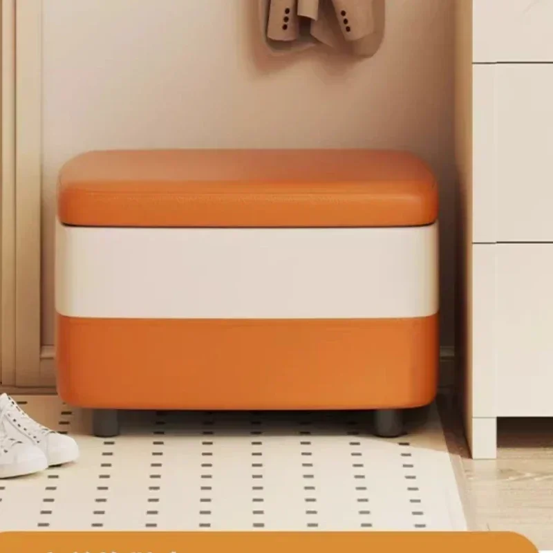 Табурет для хранения из цельного дерева универсальное сиденье ящика подставка