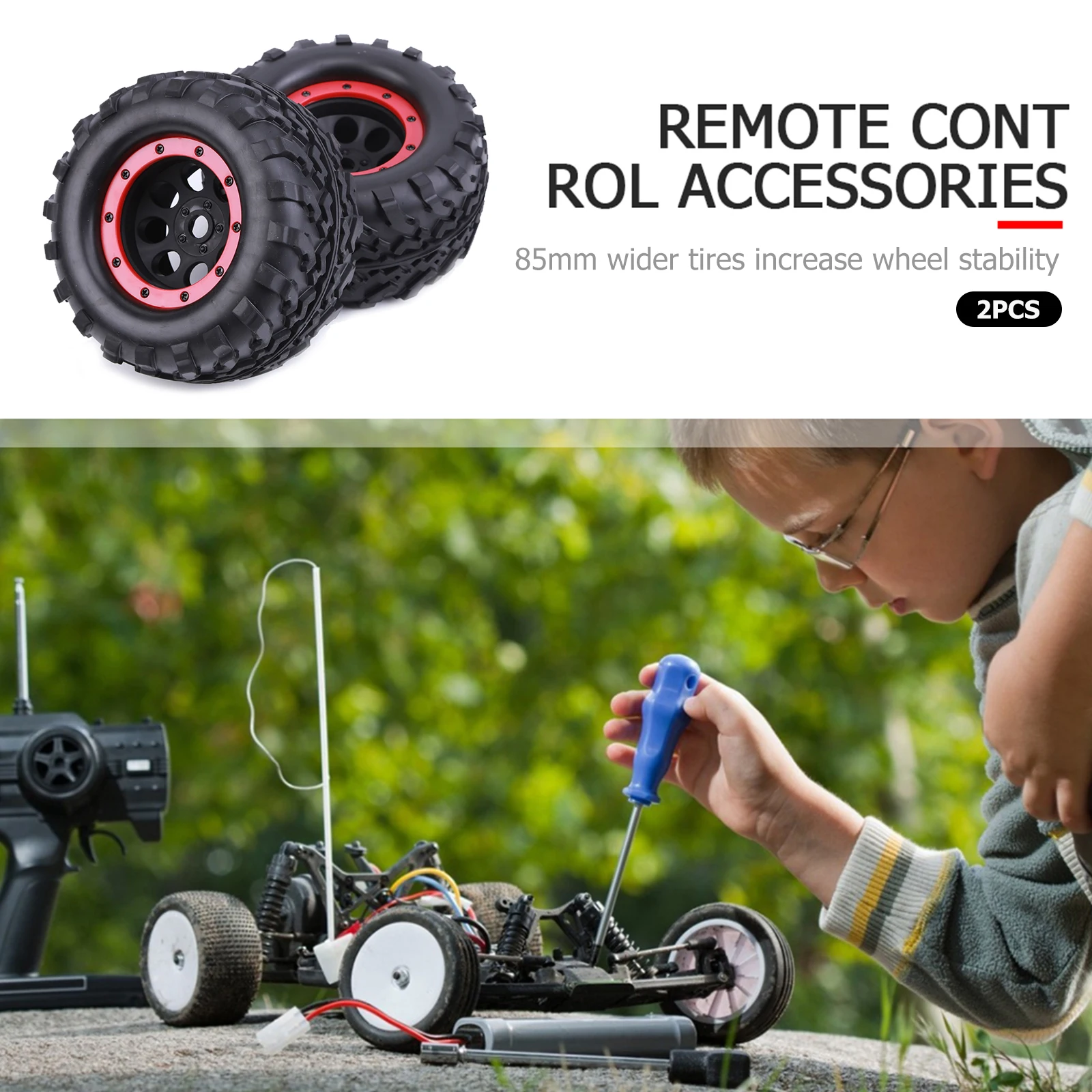

AUSTAR 2шт Beadlock Колесные диски, запасные части для 1/8 RC Monster Truck