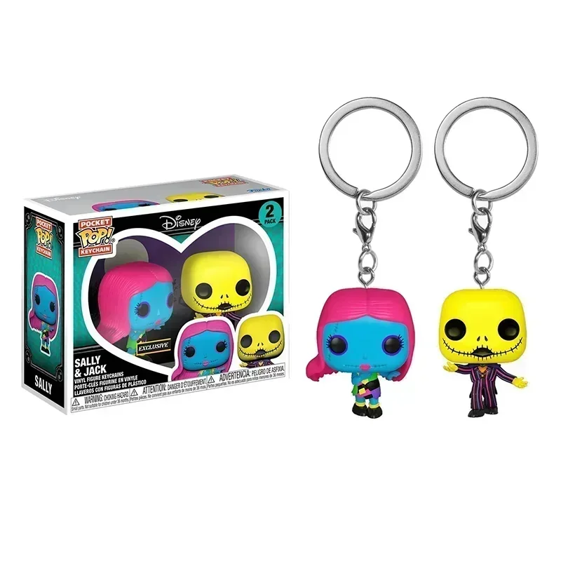Фото НОВАЯ виниловая фигурка Funko POP DISNEY «Кошмар перед Рождеством» Sally & Jack, карманный поп-брелок, коллекция моделей игрушек №2