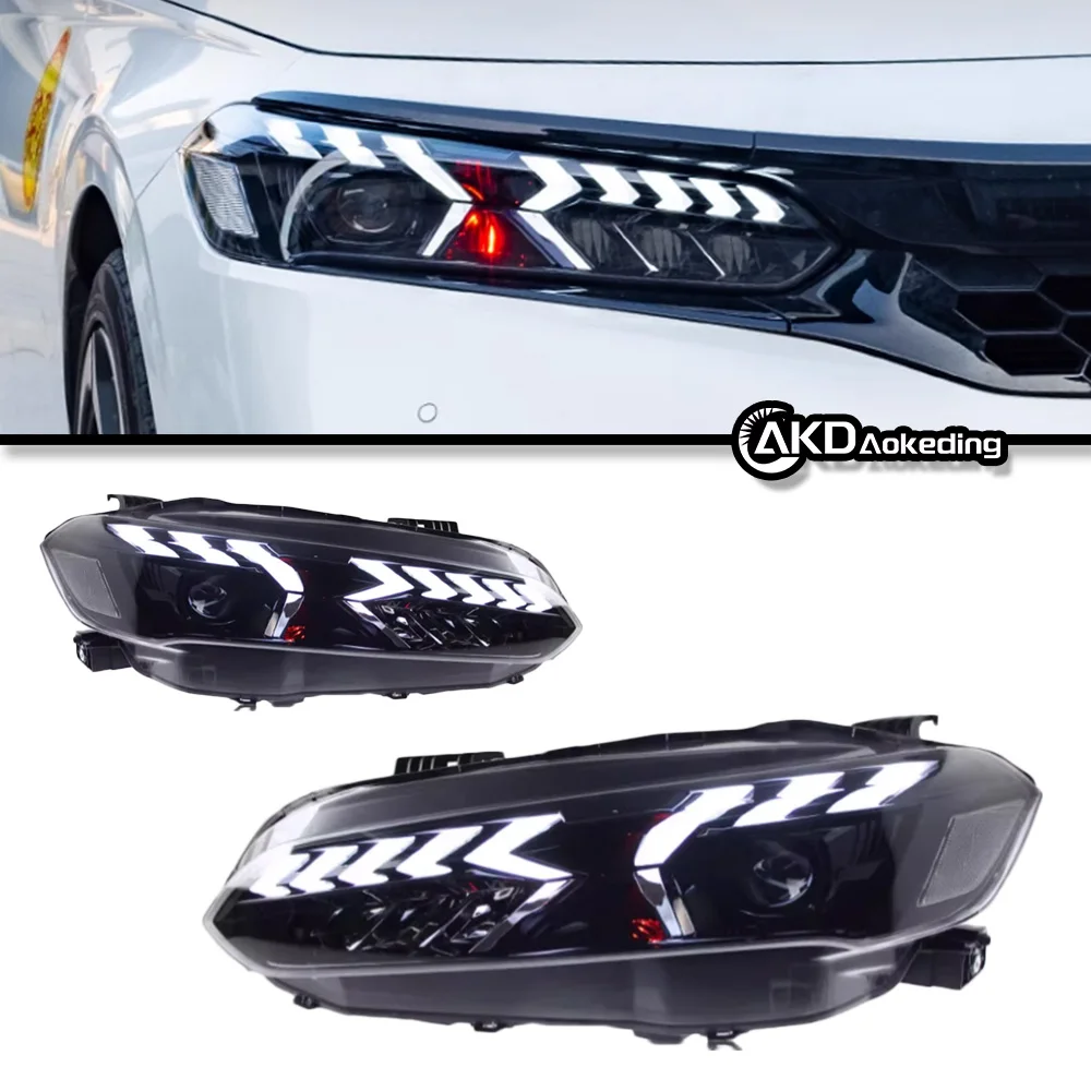 Автозапчасти для Honda CIVIC 11th фары 2022 E-Tron Стайлинг лампы дневного света двойной