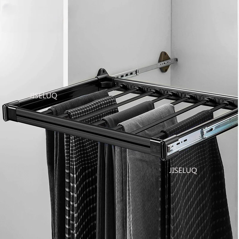 

Telescopic Pants Rack for Wardrobe Household Cabinet Pants Rack Push Pull Hanging Rack Inside The Cabinet Pants Multifunctional