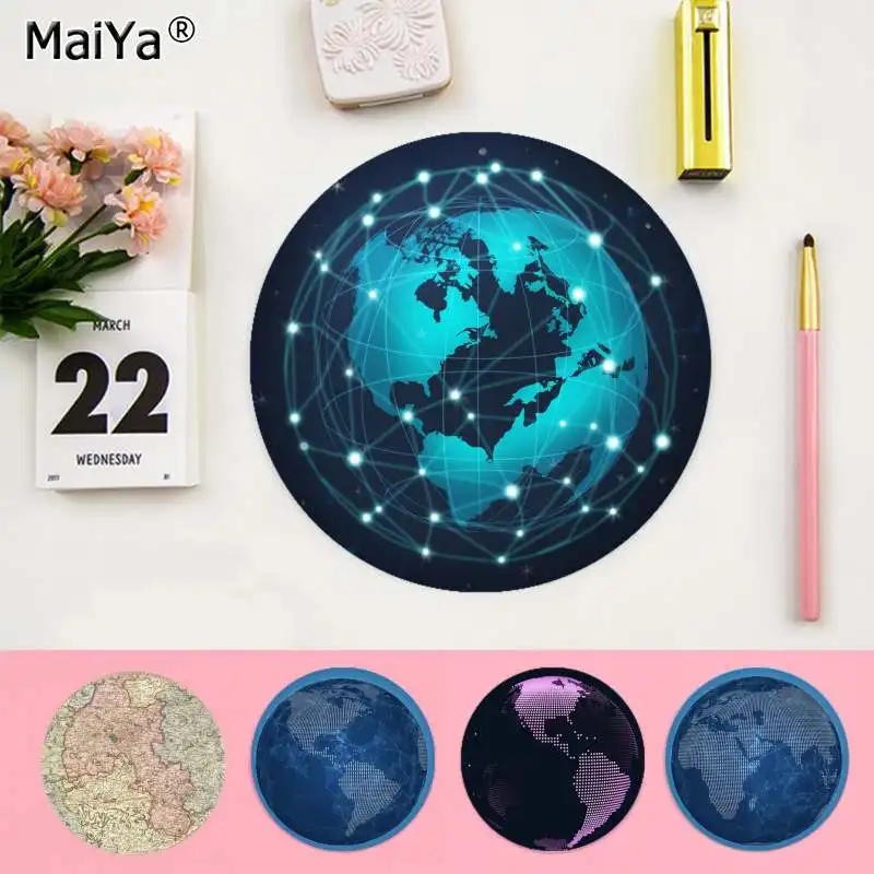 

MaiYa Non Slip PC World Map gamer play mats round gaming Mousepad gaming Mousepad Rug For PC Laptop Notebook