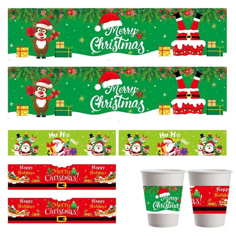 Рождественские этикетки для бутылок с водой 6 шт. рождественские наклейки