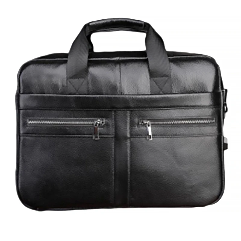 

14 Inch Leather File Bag Laptop Bag Head Layer Cowhide Messenger Casual Bag Shoulder Men's Bag Portable